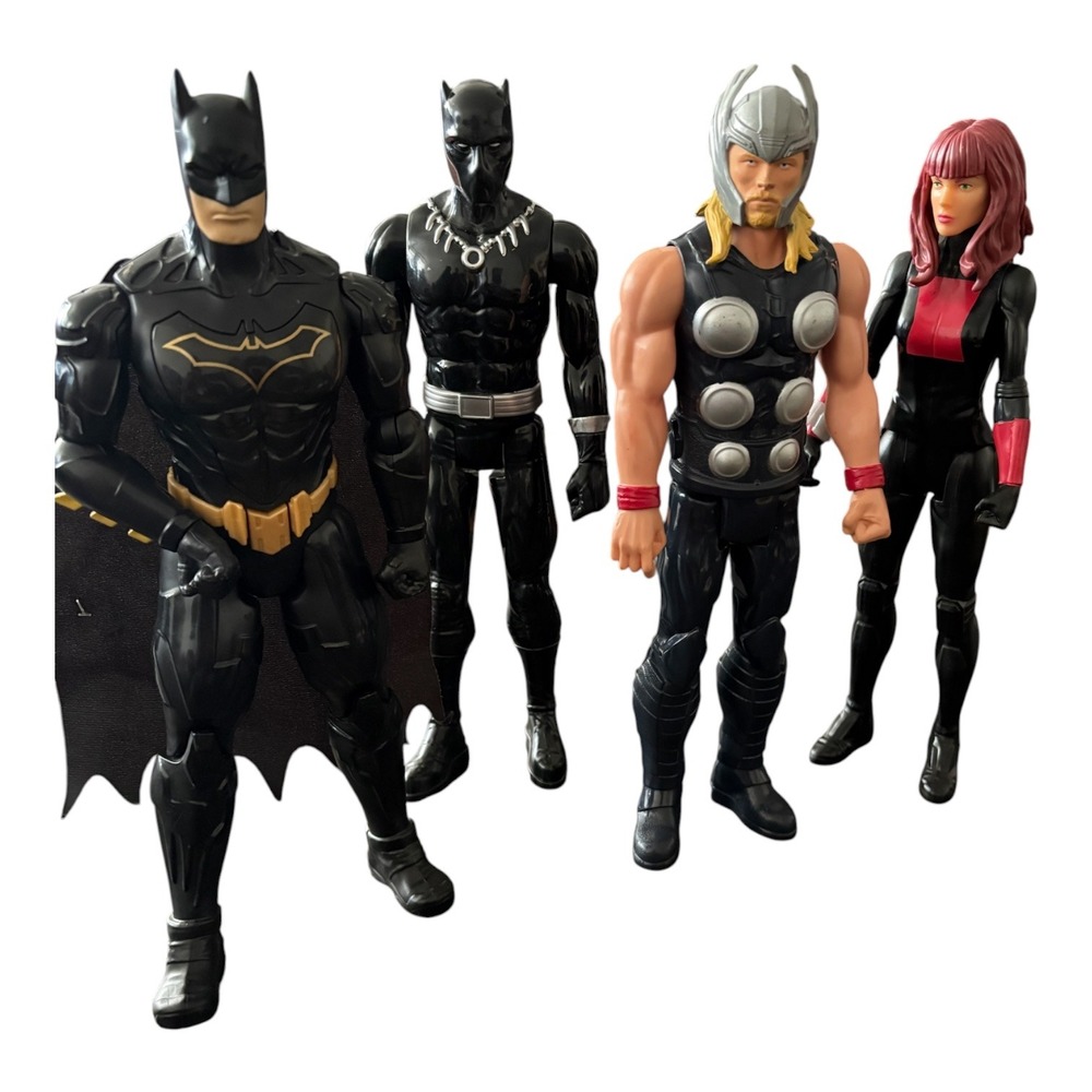 DC Marvel Action Figure Lot Batman Black Panther Thor Black Widow Mattel Hasbro - Picture 5 of 5